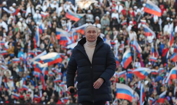 ”Rusia va câştiga în Ucraina”. Putin a sfidat întreaga lume cu un discurs în faţa a zeci de mii de ruși pe stadionul Lujniki
