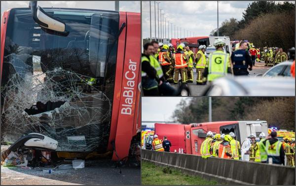 Doi morţi şi cinci răniţi grav într-un accident de autocar, în Belgia. Șoferul consumase droguri