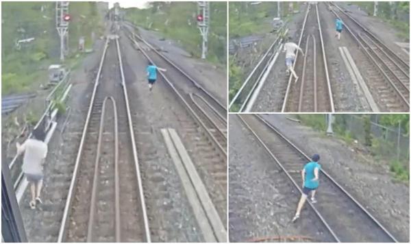 Groază pe calea ferată. Adolescenţi filmaţi cum aleargă în faţa trenului, pe un pod feroviar din Toronto