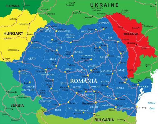 Harta judeţelor din România
