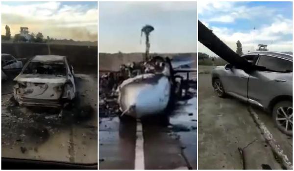 Noi imagini de la baza militară rusească din Crimeea, după exploziile devastatoare. Kievul susține că ar fi "opera" partizanilor