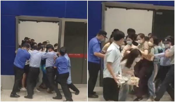 Haos într-un Ikea din Shanghai. Clienții țipă și se împing să iasă din magazinul pe care polițiștii încercau să-l carantineze