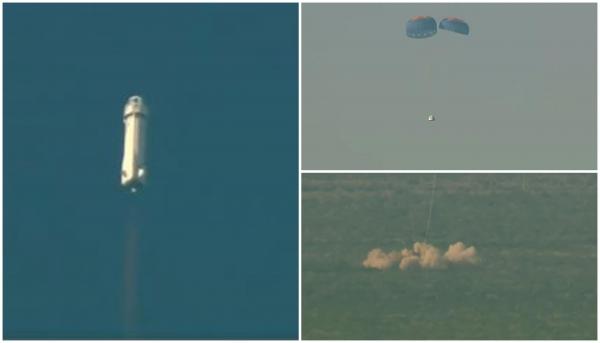 Incident în timpul lansării unei capsule Blue Origin