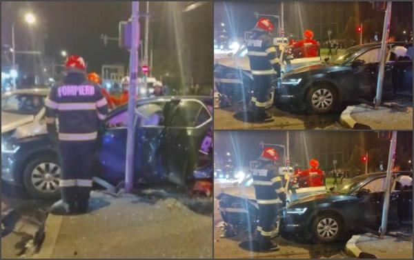 Două femei și doi copii de 3 și 7 ani, răniți în urma unui accident în centrul Clujului