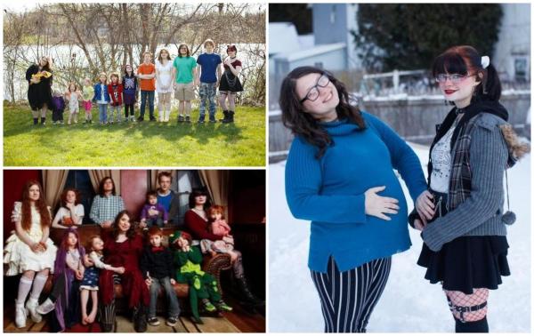 La 36 de ani, Veronica are 13 copii şi un nepoţel