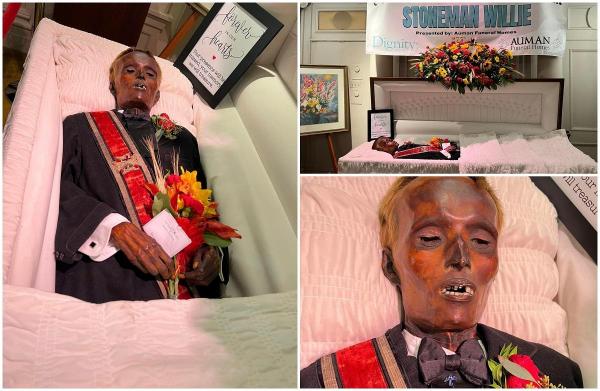 Cadavrul unui bărbat mumificat din greșeală va fi înmormântat după 128 de ani. Cine a fost "Willie cel de Piatră" şi cum a ajuns expus într-o casă funerară