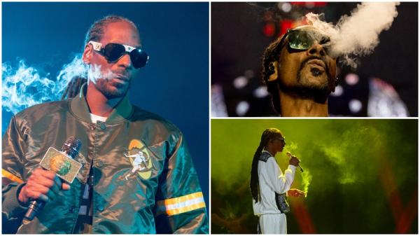 Snoop Dogg fumând marijuana