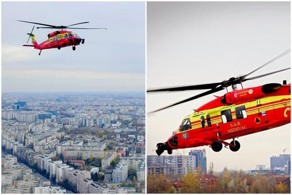 Elicopterele Black Hawk româneşti au survolat în premieră Capitala. Imagini de la zborul istoric