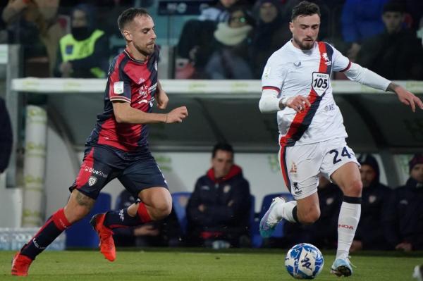 Cagliari – Genoa 0-0. George Pușcaș a avut două ocazii mari de gol. Meciul a fost live exclusiv pe AntenaPLAY