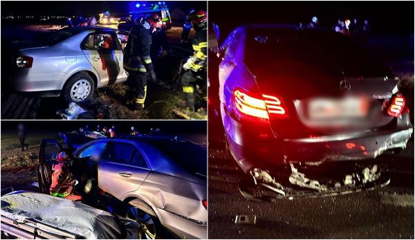 Două maşini, impact violent în Suceava. O femeie a murit, iar un bărbat e în stare gravă