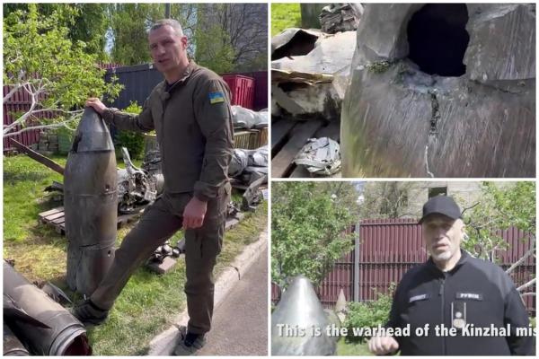Ucrainenii au făcut publice imagini cu racheta hipersonică Kinjal doborâtă cu un Patriot. Ruşii neagă, deşi Pentagonul a confirmat