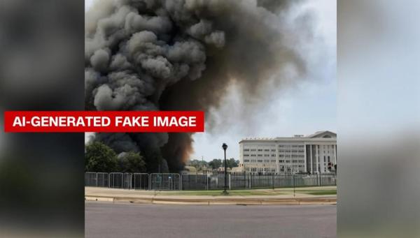 O imagine falsă cu o explozie la Pentagon, virală pe Twitter, a provocat prăbuşirea scurtă a bursei americane. Poza, generată de AI
