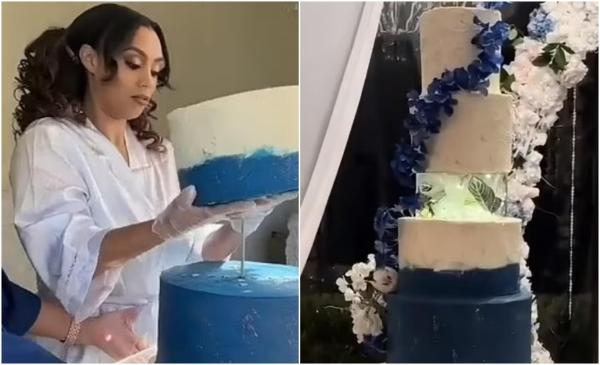 Mireasa a vrut să-şi facă singură tortul de nuntă