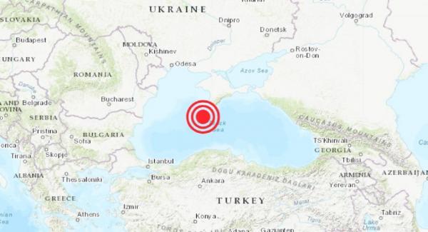 Cutremur azi în Marea Neagră. Seismul a avut magnitudinea de 5 pe Richter și s-a produs la doar 10 kilometri adâncime