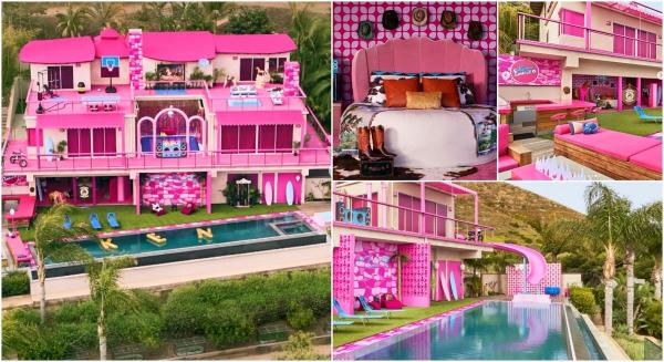 Casa Barbie în mărime naturală, dată spre închiriere, în Malibu. Norocoșii vor plăti doar drumul până acolo
