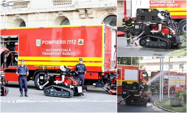 Patru autospeciale robotice, menite să uşureze munca pompierilor, au intrat în dotarea IGSU. Cum funcţionează roboţii care vor putea salva vieţi