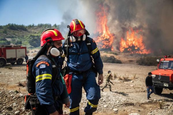 incendiu de vedetație în Insula Rhodos din Grecia