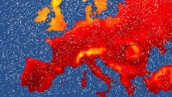 Harta temperaturilor în Europa