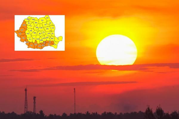 Întreaga țară intră de vineri sub avertizări cod galben și portocaliu de caniculă. Temperaturile vor depăși 40 de grade Celsius la umbră