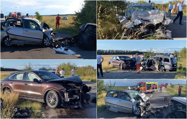 Două maşini, făcute praf într-un accident mortal în Bulzeşti. Un şofer a murit iar pentru o femeie a fost adus elicopterul SMURD