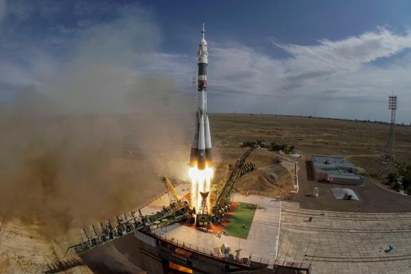 Lansarea unei rachete spațiale Soyuz