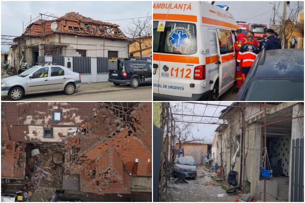 Explozie într-o casă din Timişoara. Trei adulţi şi patru copii au reuşit să se salveze. O femeie a suferit un atac de panică