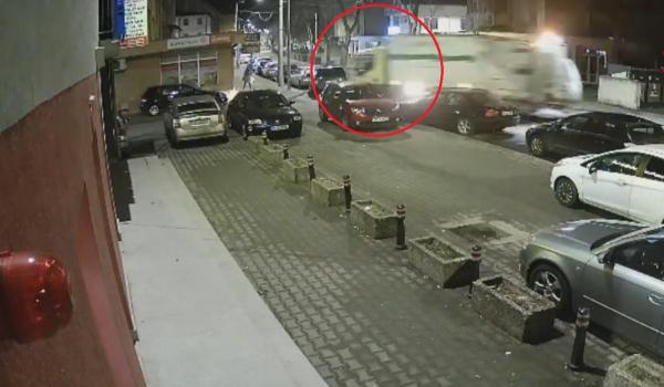 accident cu mașina de gunoi în Alba Iulia