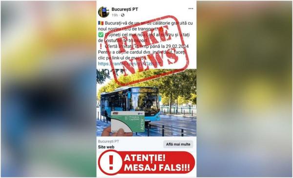 Anunț STB: Mesajul apărut pe Facebook prin care sute de călători ar putea fi păcăliți cu ușurință