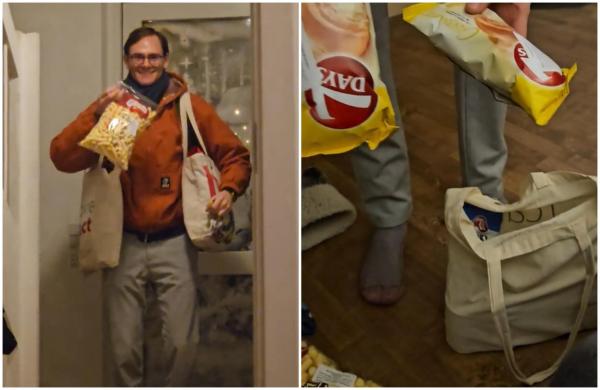 Un danez şi-a surprins iubita cu produse româneşti, cumpărate de la un magazin din Copenhaga. "Frutti Fresh cu pere şi pufuleţi Gusto"