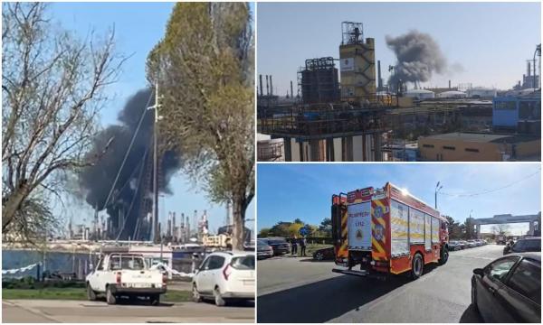 Explozie la Rafinăria Petromidia din Năvodari. A fost activat Planul Roşu de Intervenţie