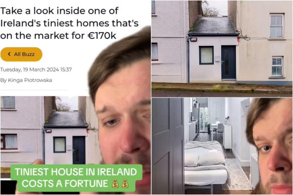 "Abia încape cineva pe uşă!" Reacția unui tânăr când află că cea mai mică casă din Irlanda se vinde pentru 145.000 de lire