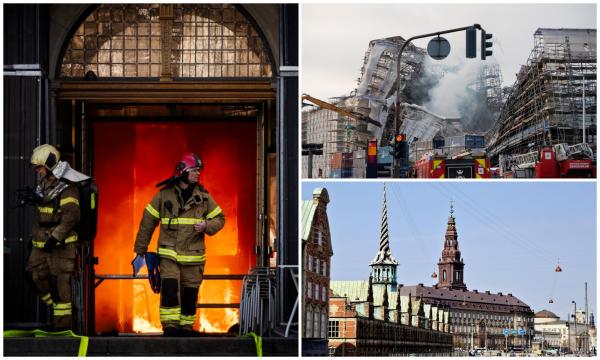 Incendiu uriaş la Bursa din Copenhaga