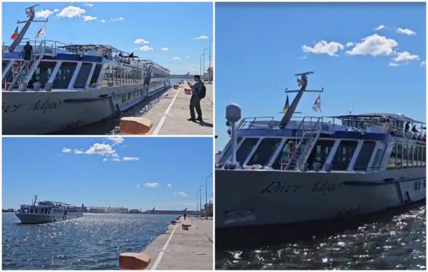 Zeci de americani, în vacanţă pe croazieră la Constanţa. Au ajuns în port cu nava River Adagio după ce s-au plimbat pe Dunăre. Cât vor sta în România