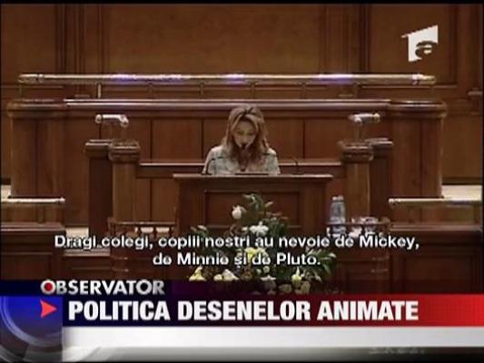 Mickey Mouse, Minnie si Pluto, in Parlament