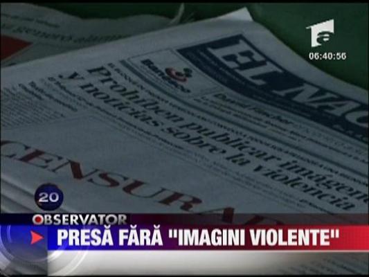 Presa fara "imagini violente" in Venezuela