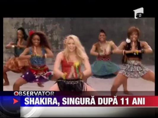 Shakira, singura dupa 11 ani