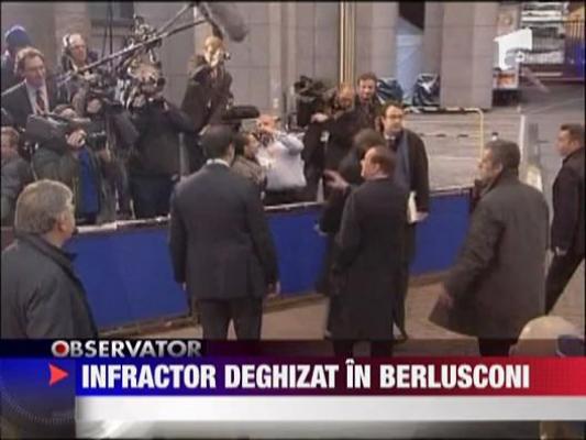 Infractor deghizat in Berlusconi