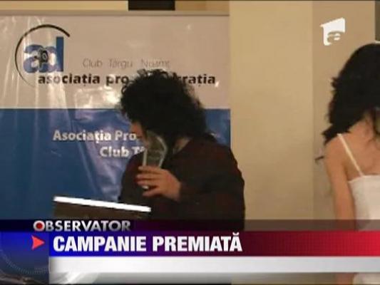 Campania "Apa trece, Romania ramane", premiata