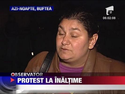 Protest la inaltime in Buftea