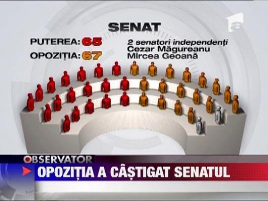 Opozitia a castigat puterea in Senatul Romaniei