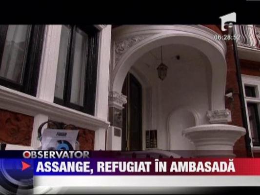 Julian Assange, fondatorul Wikileaks, refugiat in ambasada Ecuadorului din Londra