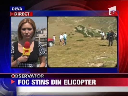 Incendiu in Masivul Bucegi: Doua elicoptere MAI intervin pentru lichidarea flacarilor