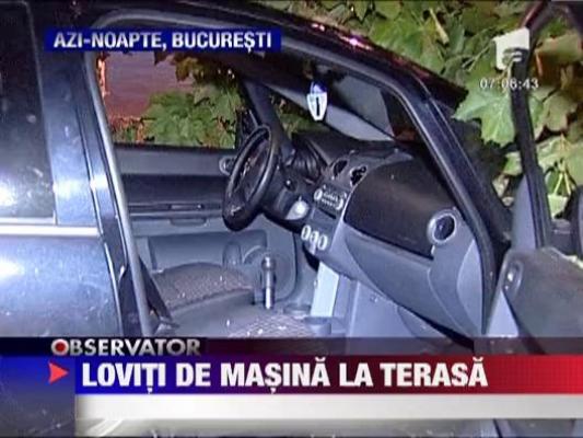 Bucuresti: Doi tineri au fost loviti de o masina la terasa