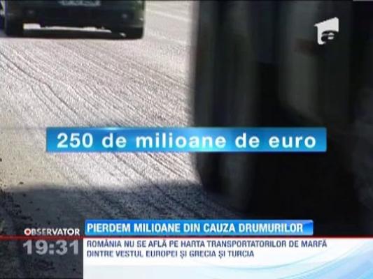 Pierdem sute de milioane de euro din cauza drumurilor