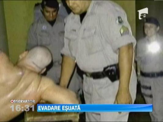 Un detinut brazilian a ramas blocat intr-un perete in timpul unei tentative de evadare