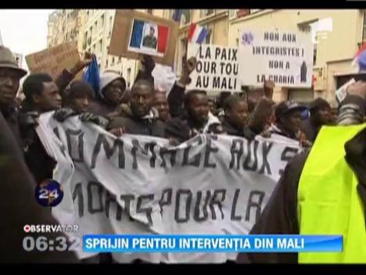 Sprijin pentru interventia armate franceze din Mali