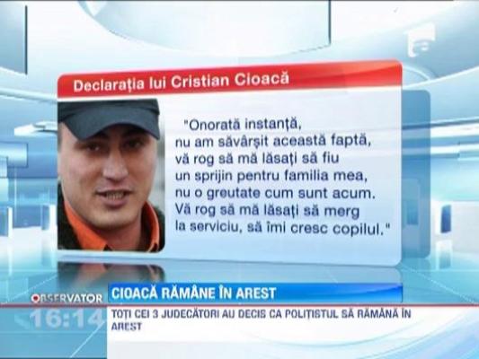 Cristian Cioaca ramane in arest!