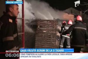 O tigara aruncata la intamplare a provocat un incendiu puternic, intr-o locuinta din Bucuresti