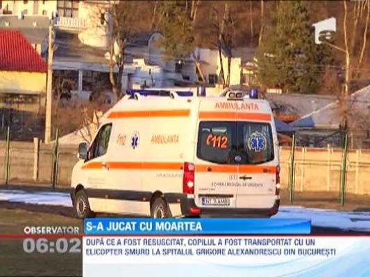 Neamt: Un copil nesupravegheat a ajuns la spital intoxicat cu monoxid de carbon, dupa ce a dat foc canapelei