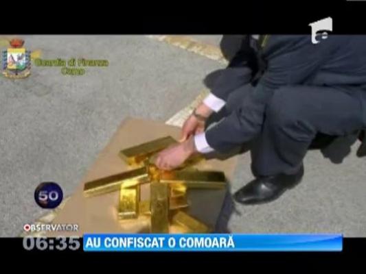 Vamesii italieni au gasit intr-o masina lingouri de aur in valoare de 4,5 milioane de euro